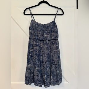 Francesca’s Spaghetti Strap Mini Dress Blue/White S